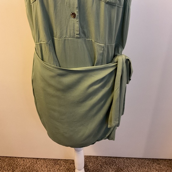 4. New York & Co Sleeveless Button Front Utility Shirt Dress Size Large - Picture 6 of 10